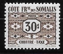 Timbre Taxe De Cote De Somalis De 1947,N°45.