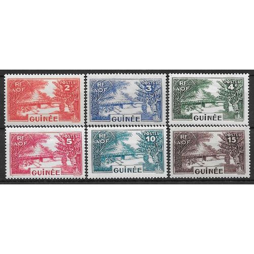 Timbres De Guinée De 1938,N°125 À 130.Les Mabo,Tisserands Du Fouta Djalon.