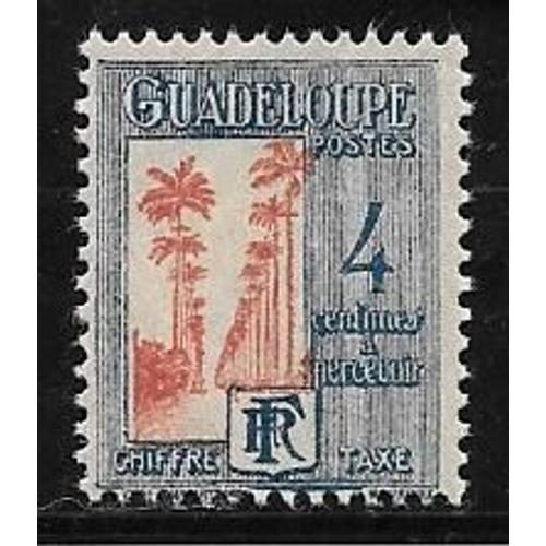 Timbre Taxe De Guadeloupe De 1928,N°26.Allée Dumanoir,À Capesterre.