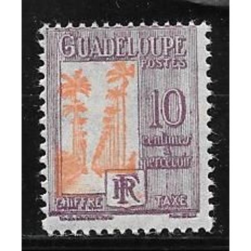 Timbre Taxe De Guadeloupe De 1928,N°28.Allée Dumanoiur,À Capesterre.