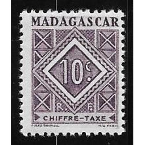 Timbre Taxe De Madagascar De 1947,N°31.