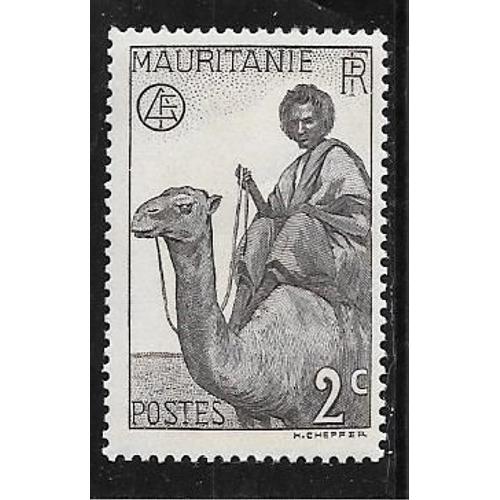 Timbre De Mauritanie De 1938,N°73.Maure Monté.