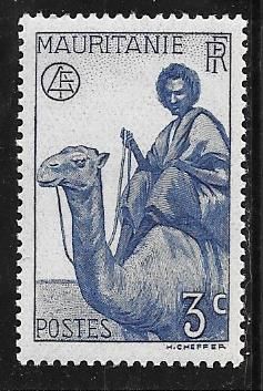 Timbre De Mauritanie De 1938,N°74.Maure Monté.