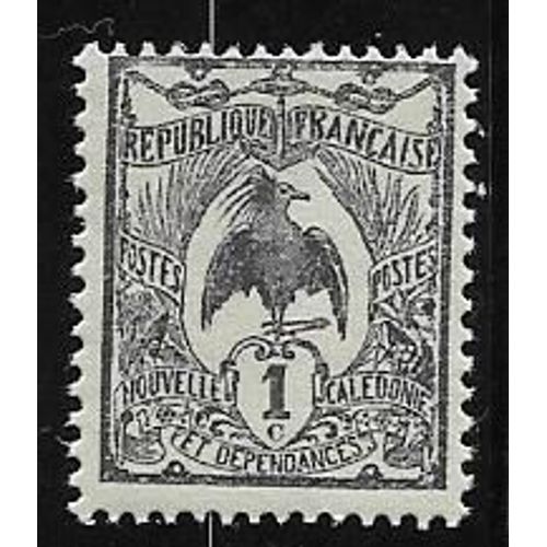 Timbre De Nouvelle-Calédonie De 1905,N°88.Cagou.