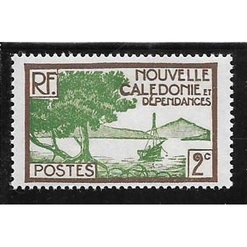 Timbre De Nouvelle-Calédonie De 1928,N°140.Baie De La Pointe Des Palétuviers.