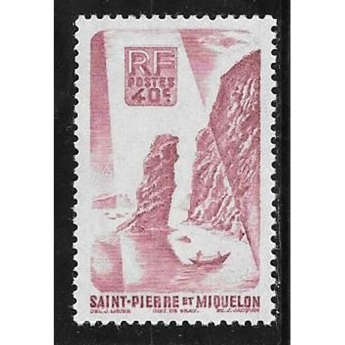 Timbre De Saint-Pierre-Et-Miquelon De 1947,N°327.Roc De Langlade.