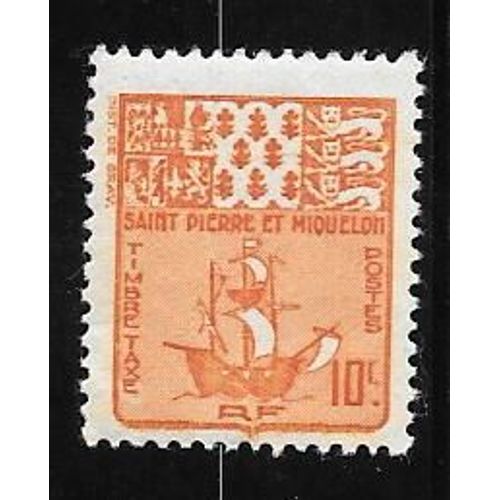 Timbre Taxe De Saint-Pierre-Et-Miquelon De 1947,N°67.