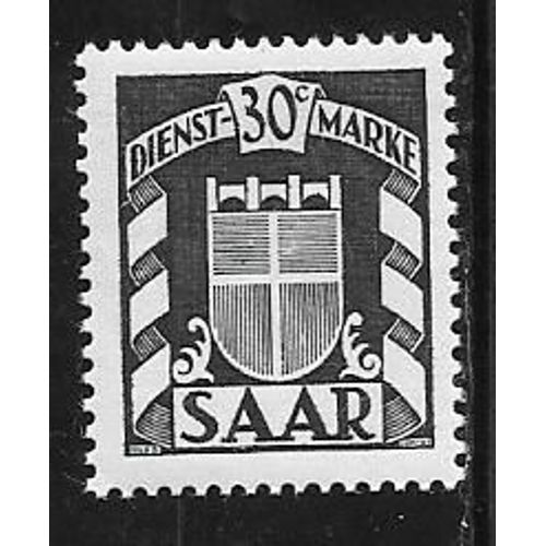 Timbre De La Sarre De Service De 1949,N°28.