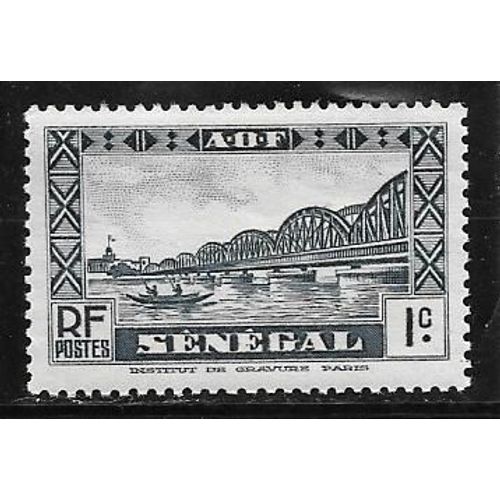 Timbre Du Sénégal De 1935,N°114.Pont Faidherbe.