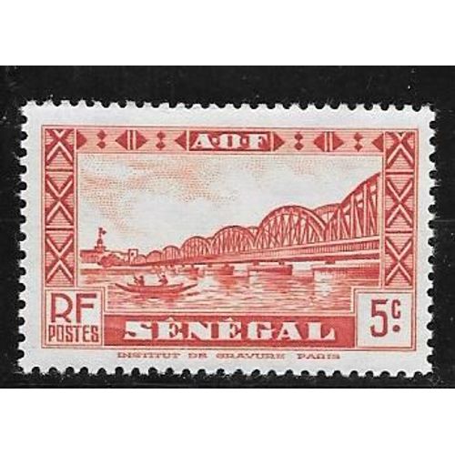 Timbre Du Sénégal De 1935,N°117.Pont Faidherbe.