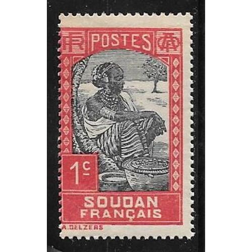 Timbre Du Soudan De 1931,N°60.Laitière Peulh Au Marché.
