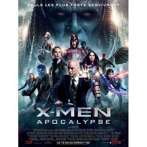 X-Men: Apocalypse - Véritable Affiche De Cinéma Pliée -Format 40x60 Cm -De Bryan Singer Avec James Mcavoy, Michael Fassbender, Jennifer Lawrence, Oscar Isaac, Rose Byrne, Sophie Turner - 2016