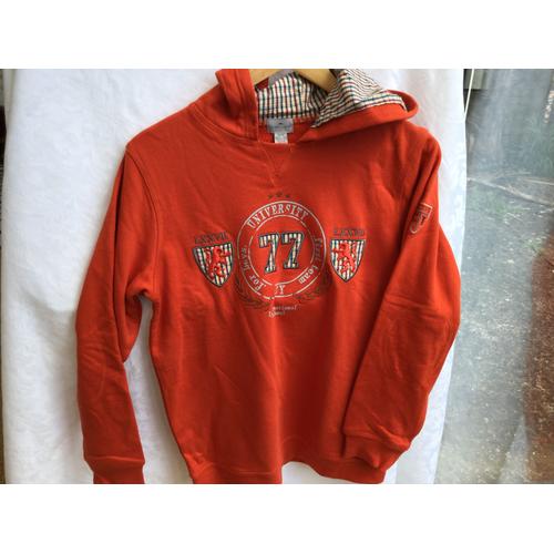 Sweat Cyrillus Coton 14 Ans Orange 