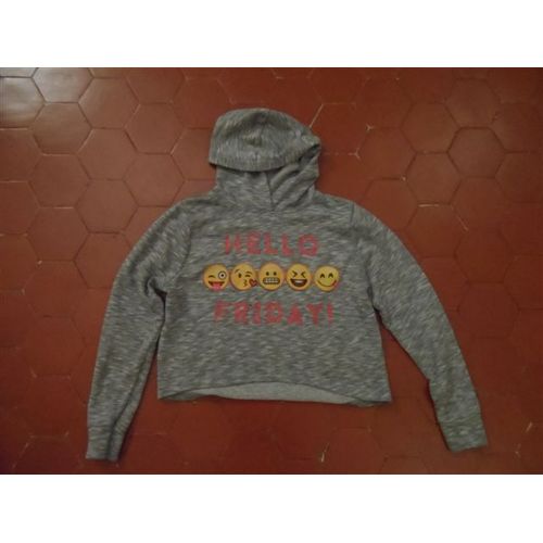 T-Shirt À Capuche Gris Chiné Bravado
