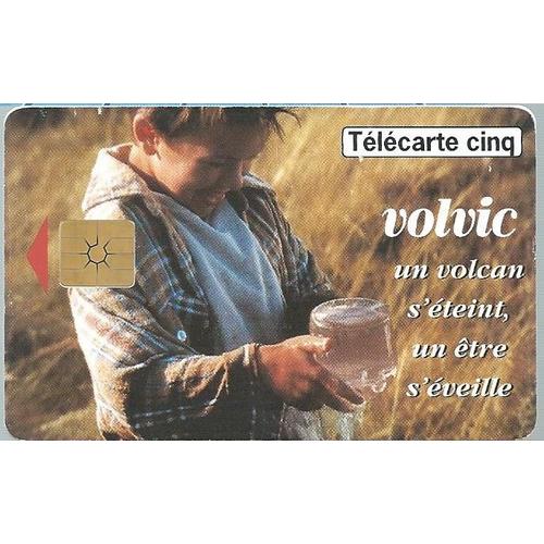 Télécarte Promotionnelle Cinq / 5 Unités " Volvic, Un Volcan S'éteint, Un Être S'éveille " - Tirage À 92000 Exemplaires ( 04/1996 ) 