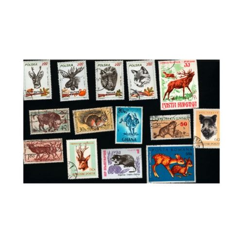 14 Timbres Animaux Occidentaux