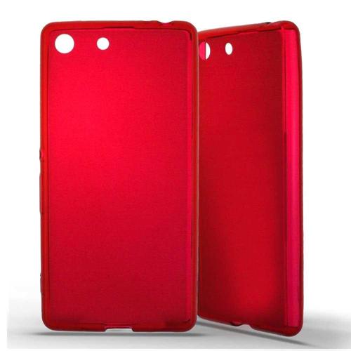 1001 Coques - Coque Silicone Sony Xperia M5 Anti-Chocs - Rouge