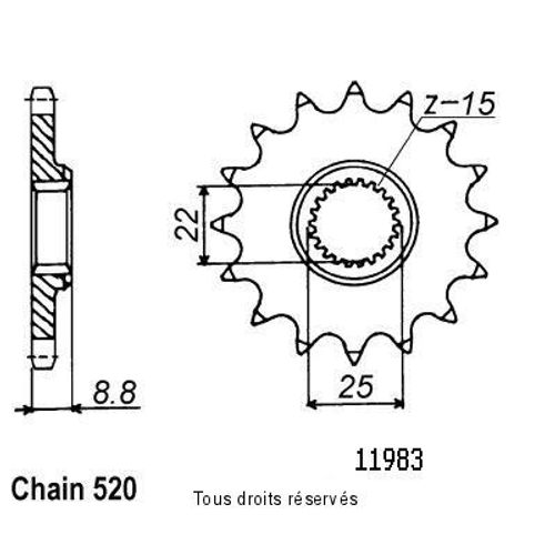 Pignon Ktm Tous Modeles 2t 1984-2004 #13 Dents