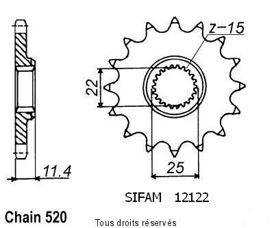 Pignon Ktm 600 Lc4 Gs 92-94 #14 Dents