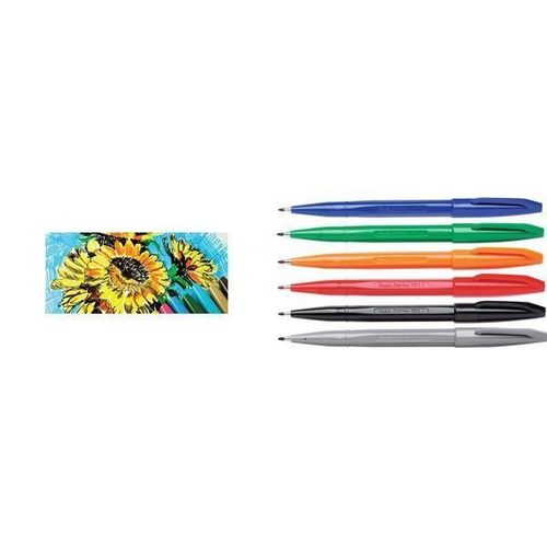 Pentel Feutre Stylo Sign Pen S 520, Gris Argenté
