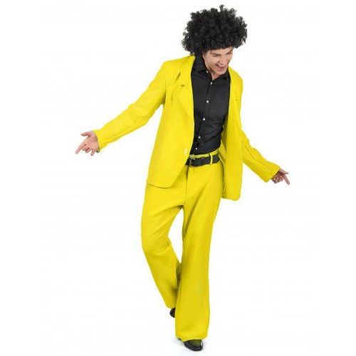 Déguisement Disco Jaune Adulte, Taille Xl