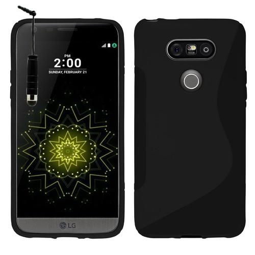 Lg G5 H850/ G5 Se/ G5 Lite/ Dual Sim/ H840/ Vs987/ H820/ Ls992/ H830/ H845/ Us992: Housse Etui Pochette Coque S Silicone Gel + Stylet - Noir