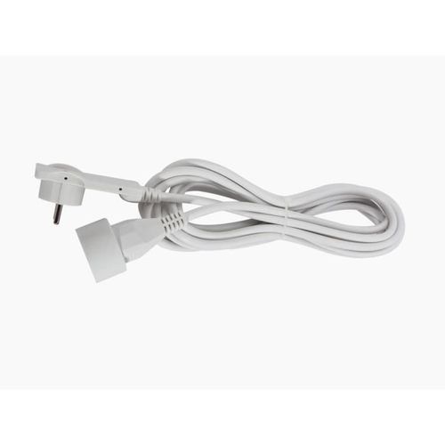 CHACON Rallonge électrique 5m avec fiche plate blanc
