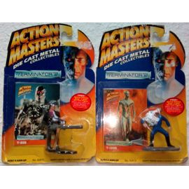 Pack Figurine Terminator 2 T800 Et T1000 Die Cast Metal Collectibles1994