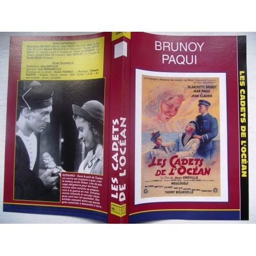 Jaquette Du Film.Les Cadets De L'océan(1942).Réalisation.Jean Dreville Avec Blanchette Brunoy,Jean Paqui,Jean Claudedio,Marcel Mouloudji