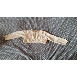 Gilet Bolérotape À L 'oeil Coton 2 Ans Beige Rosé Comme Neuf
