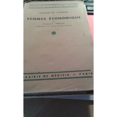 Science De L Homme Et Science Economique 