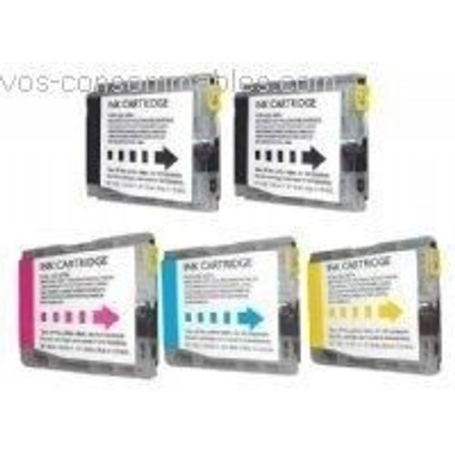 5 cartouches compatibles LC1000 pour BROTHER MFC 5860CN