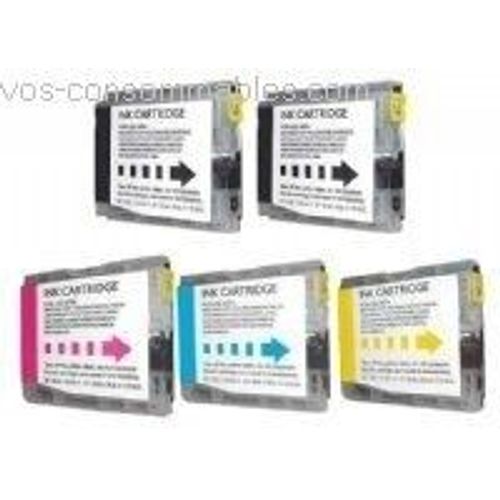 5 cartouches compatibles LC1000 pour BROTHER DCP 770CW