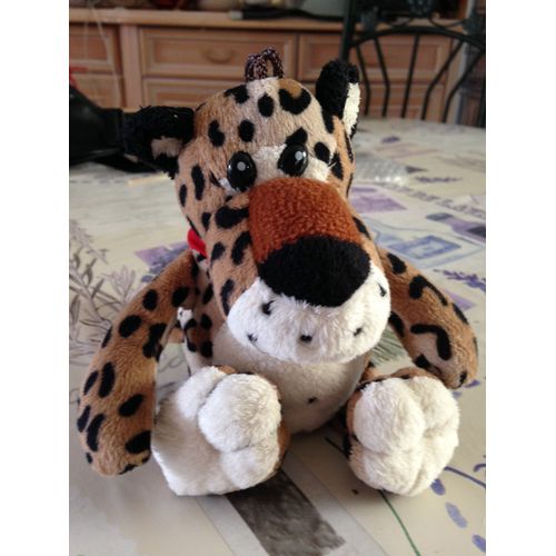 Peluche Léopard, Panthère, Tigre, Tachetée Bandana 20 Cm  