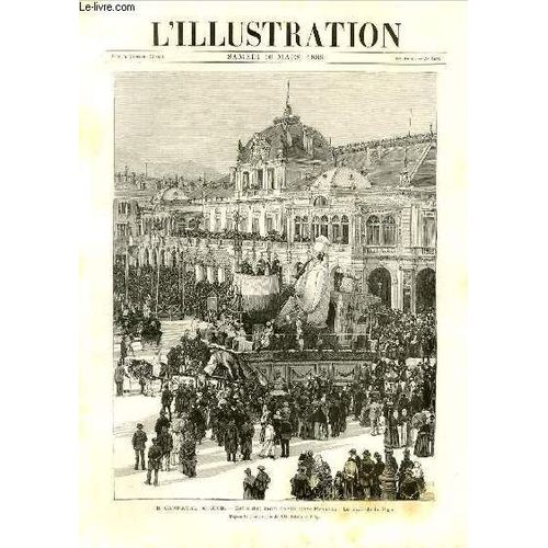 L'illustration Journal Universel N° 2403 - Gravures: Le Carnaval De Nice, Defilé Des Chars Sur La Place Massena: Le Char De La Pipe D'apres La Photographie De Mm. Giletta Et Gilly - Notre ...
