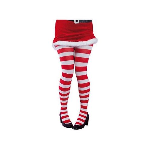 Collants Rayés Rouge/Blanc