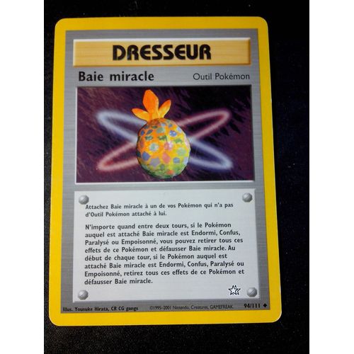 Dresseur Baie Miracle 94/111 Set Neo Genesis Fr