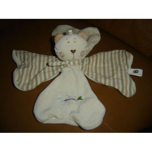 Doudou Plat Chat Rayé Cp International