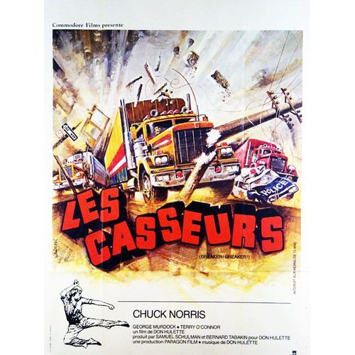 Les Casseurs / Breaker Breaker - Véritable Affiche De Cinéma Pliée-Format 120x160 Cm -De Don Hulette Avec Chuck Norris, George Murdock, Don Gentry, John Di Fusco- 1977