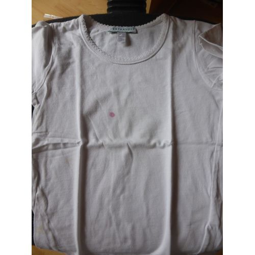 Chemise Vertbaudet Petite Chemise Manches Courtes Coton 4 Ans Blanc