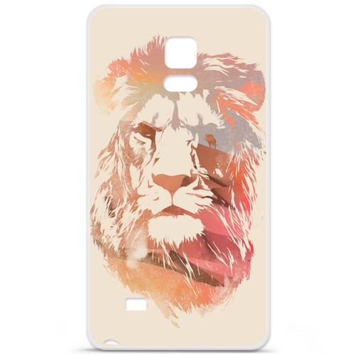 Etui Coque Housse Design Samsung Galaxy Note 4en Silicone Gel Protection Arrière - Robert Farkas (Desert Lion)