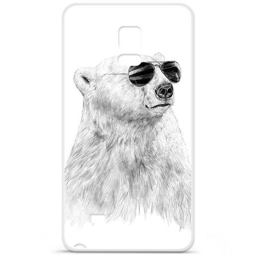 Etui Coque Housse Design Samsung Galaxy Note 4en Silicone Gel Protection Arrière - Balasz Solti (Sunny Bear)