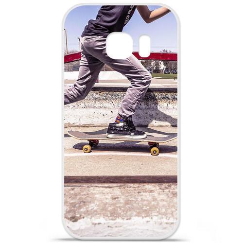 Etui Coque Housse Design Samsung Galaxy S6 Edge Plusen Silicone Gel Protection Arrière - Street Skater