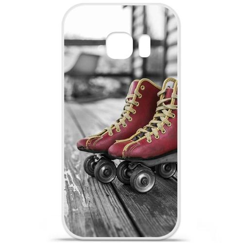 Etui Coque Housse Design Samsung Galaxy S6 Edge Plusen Silicone Gel Protection Arrière - Roller Vintage