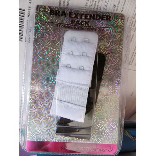 Bra Extender Pack Lot De 2 (Noir Et Blanc)