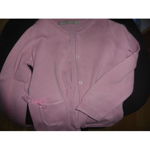 Gilet 3 Suisses . Coton 3 Ans Rose