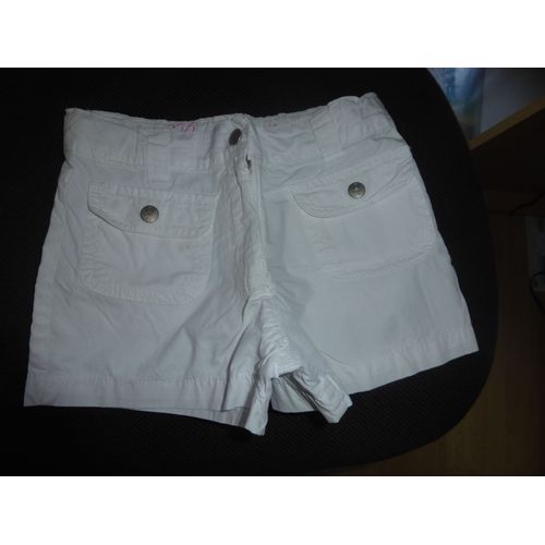 Short Okaïdi . Coton 3 Ans Blanc