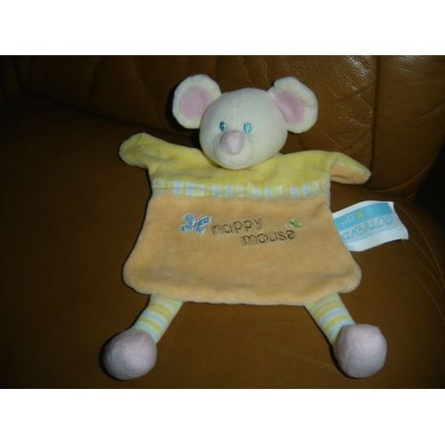 Doudou Plat Souris Happy Mouse Petit Kimbaloo