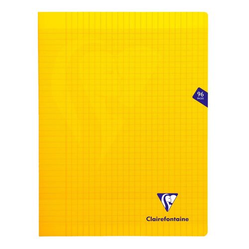 Clairefontaine Lot De 10 Cahiers Mimesys Piqué Polypro 24 X 32 Cm 96 Pages 90g Séyès Jaune