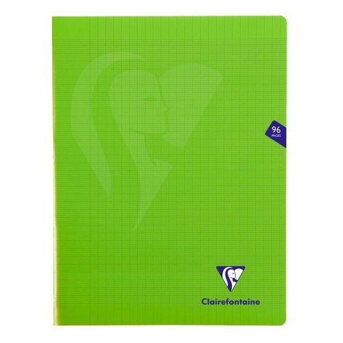 Clairefontaine Lot De 10 Cahiers Mimesys Piqué Polypro 24 X 32 Cm 96 Pages 90g Séyès Vert